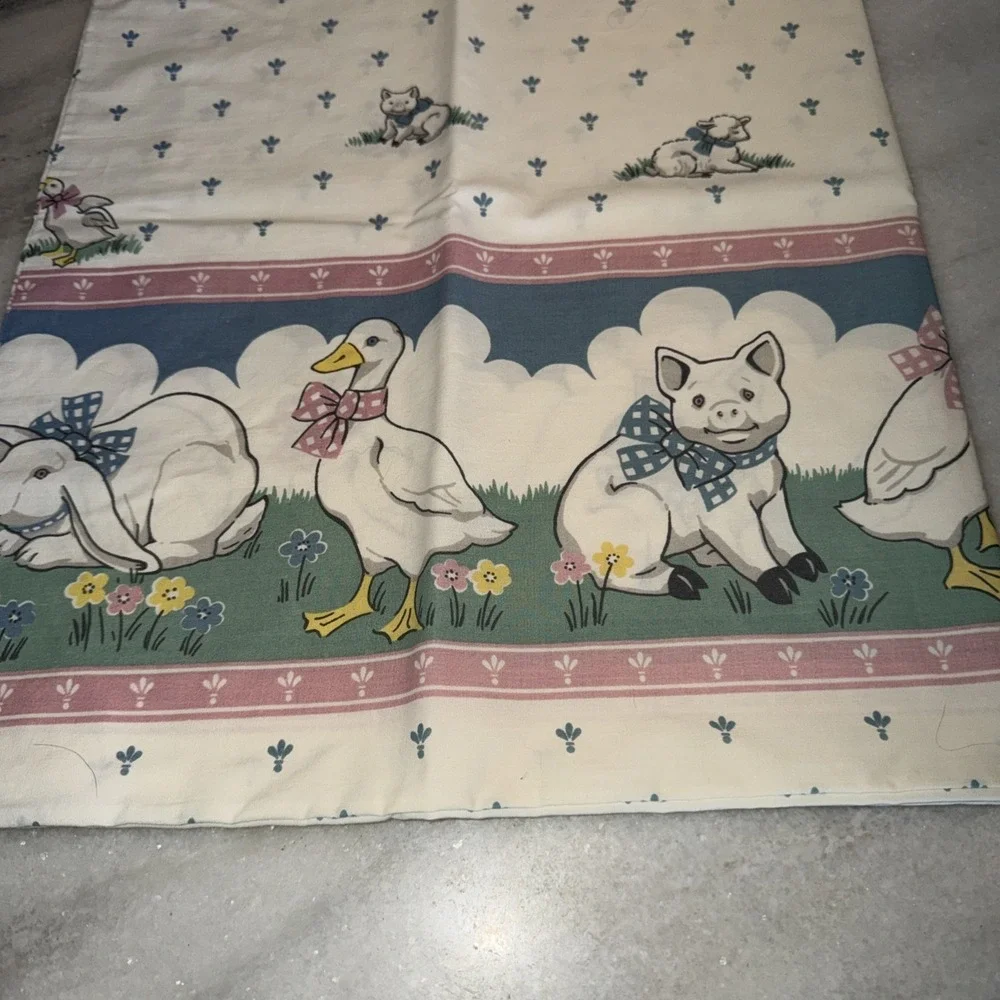 VTG Fieldcrest Howard Kaplans French Barn Pig Full Size 4 Piece Sheet Set